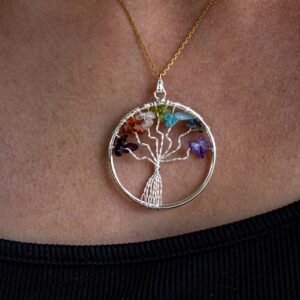 Pendentif arbre de vie 7 chakras