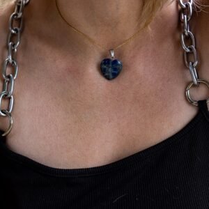 Pendentif cœur lapis-lazuli